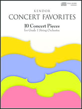 Kendor Concert Favorites - Volume 1 Violin 1 string method book cover